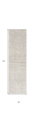 8' Gray And Silver Abstract Runner Rug
