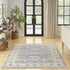 8' X 10' Blue and Gray Oriental Power Loom Area Rug