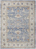 8' X 10' Blue and Gray Oriental Power Loom Area Rug