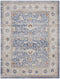 8' X 10' Blue and Gray Oriental Power Loom Area Rug