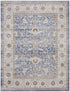 8' X 10' Blue and Gray Oriental Power Loom Area Rug