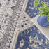 8' X 10' Blue And Gray Medallion Area Rug