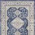 8' X 10' Blue And Gray Medallion Area Rug