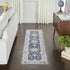 8' X 10' Blue And Gray Medallion Area Rug