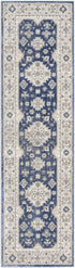 8' X 10' Blue And Gray Medallion Area Rug