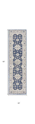 8' X 10' Blue And Gray Medallion Area Rug