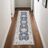 8' X 10' Blue And Gray Medallion Area Rug