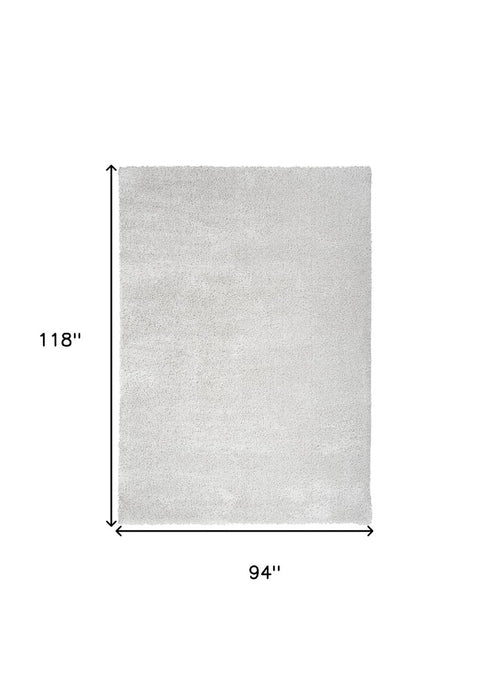 8' X 10' Silver Shag Area Rug