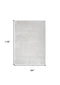 8' X 10' Silver Shag Area Rug