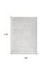 8' X 10' Silver Shag Area Rug