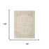 8' X 10' Beige Abstract Washable Non Skid Area Rug