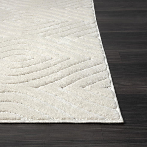 8' X 10' Ivory Trellis Area Rug