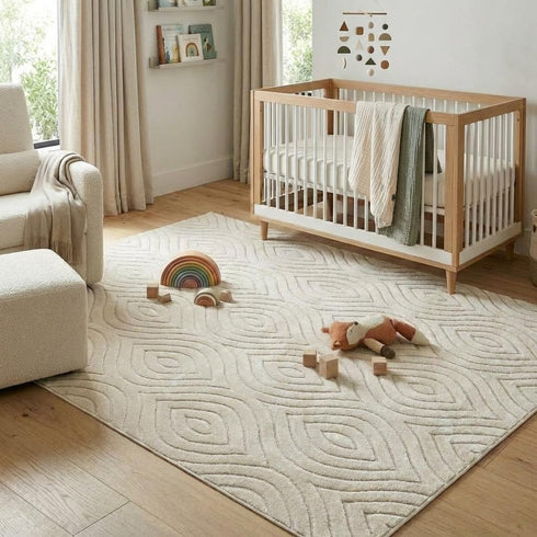 8' X 10' Ivory Trellis Area Rug