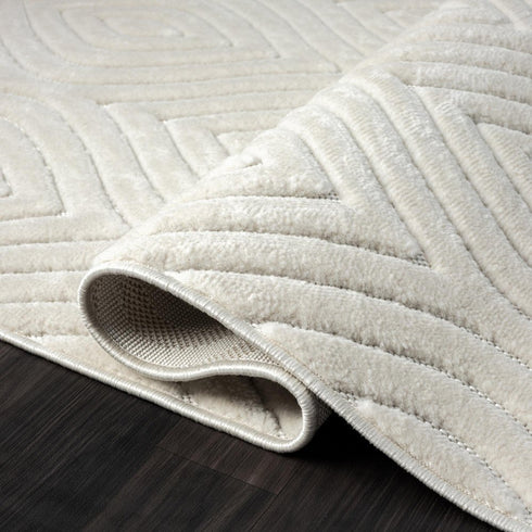 8' X 10' Ivory Trellis Area Rug