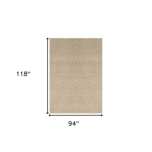 8' X 10' Beige Trellis Area Rug