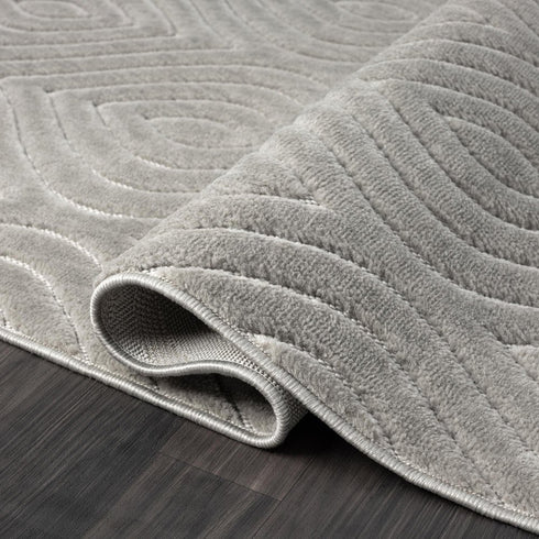 8' X 10' Gray Trellis Area Rug