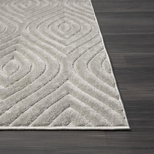 8' X 10' Gray Trellis Area Rug