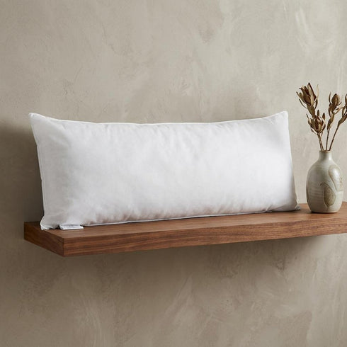 12" X 28" White Lumbar Throw Pillow Insert