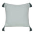 20" X 20" Olive Green Geometric Cotton Zippered Pillow With Tassels
