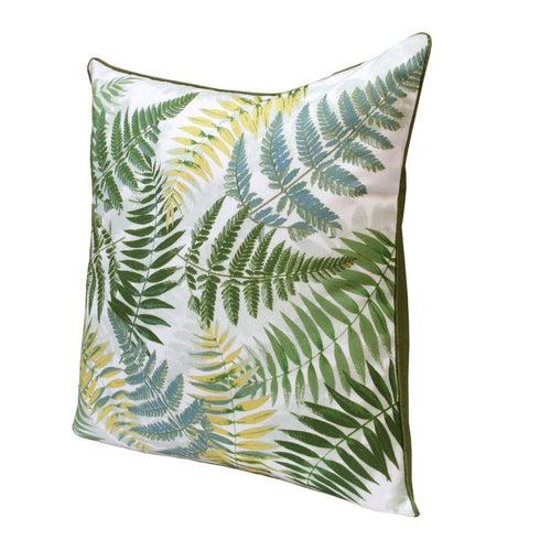 Set of Two 20" Green and Yellow Throw Pillows
