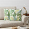 Set of Two 20" Green and Yellow Throw Pillows