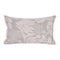 Natural and Ivory Throw Pillow with Embroidery