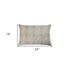 Beige and Ivory Throw Pillow with Embroidery