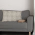 Beige and Ivory Throw Pillow with Embroidery