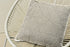 20" Beige and Ivory Throw Pillow with Embroidery and Fringe