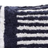 22" Navy and White Geometric Cotton Throw Pillow