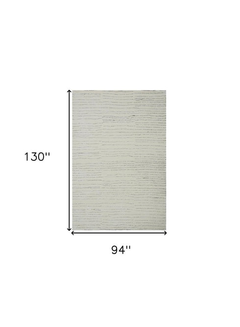 8' X 11' Beige and Gray Abstract Power Loom Distressed Area Rug