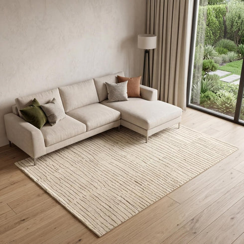 8' X 11' Beige and Gray Abstract Power Loom Distressed Area Rug
