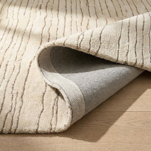 8' X 11' Beige and Gray Abstract Power Loom Distressed Area Rug