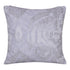 20" X 20" Silver Striped Polyester Zippered Pillow With Beads