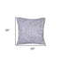 20" X 20" Silver Striped Polyester Zippered Pillow With Beads