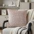 20" X 20" Pink Geometric Polyester Zippered Pillow With Beads
