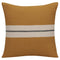 20" X 20" Yellow Striped Cotton Zippered Pillow