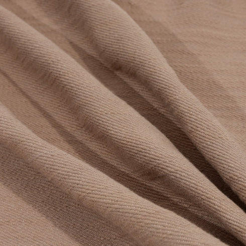 24" Brown Cotton Throw Pillow With Buttons
