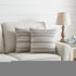 Set of Two 18" X 18" Gray Beach Chevron Cotton Zippered Pillow