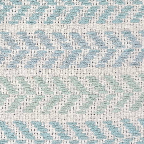 Set of Two 18" X 18" Blue Beach Chevron Cotton Zippered Pillow