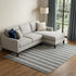 9' X 12' Gray Wool Striped Hand Woven Area Rug