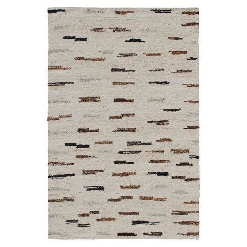 8' X 10' Brown Wool Abstract Hand Woven Area Rug