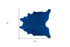 6' X 7' Cobalt Cowhide Hand Knotted Area Rug