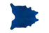 6' X 7' Cobalt Cowhide Hand Knotted Area Rug