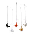 Set of Five Black Gold Orange Silver And White Resin Climbing Man Hanging Dimensional Sculpture