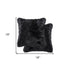 Set of Two 18" Black Sheepskin Throw Pillows