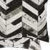 Set of Two 18" Black and Natural Chevron Cowhide Throw Pillows