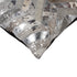 Set of Two 18" Gray Brown And Silver Chevron Cowhide Throw Pillows