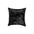 Set of Two 18" Black Cowhide Throw Pillows