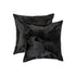 Set of Two 18" Black Cowhide Throw Pillows